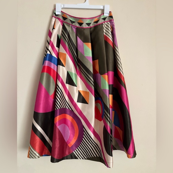Anthropologie x Manish Arora Colorful Geometric Midi Skirt for women - Picture 1 of 6